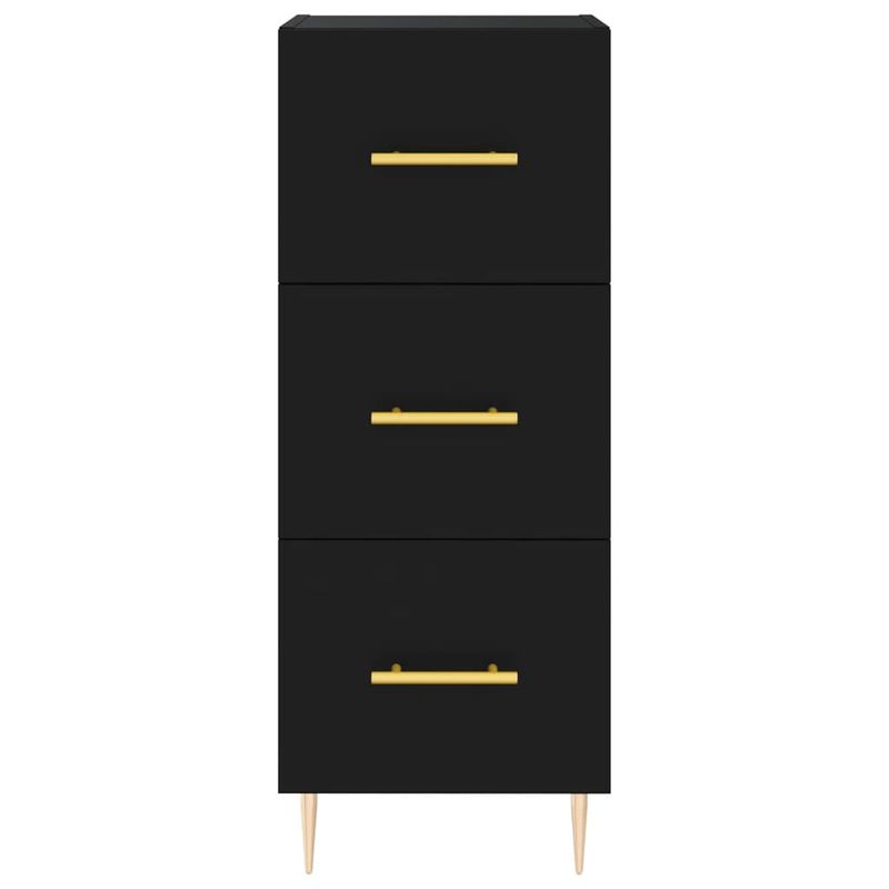 Casa si Gradina - Mobilier - Comode si corpuri - Comode - Dulap inalt, negru, 34,5x34x180 cm, lemn prelucrat - Infinity.ro