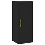 Casa si Gradina - Mobilier - Comode si corpuri - Comode - Dulap inalt, negru, 34,5x34x180 cm, lemn prelucrat - Infinity.ro