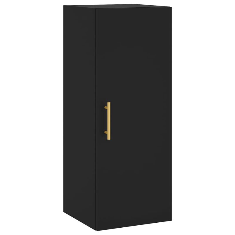 Casa si Gradina - Mobilier - Comode si corpuri - Comode - Dulap inalt, negru, 34,5x34x180 cm, lemn prelucrat - Infinity.ro