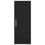 Casa si Gradina - Mobilier - Comode si corpuri - Comode - Dulap inalt, negru, 34,5x34x180 cm, lemn prelucrat - Infinity.ro