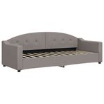 Casa si Gradina - Mobilier - Paturi si accesorii - Paturi - Pat de zi cu extensie si saltele, gri taupe, 80x200 cm, textil - Infinity.ro