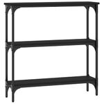 Casa si Gradina - Mobilier - Comode si corpuri - Console - Masa consola, negru, 75x22,5x75 cm, lemn prelucrat - Infinity.ro