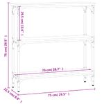 Casa si Gradina - Mobilier - Comode si corpuri - Console - Masa consola, negru, 75x22,5x75 cm, lemn prelucrat - Infinity.ro