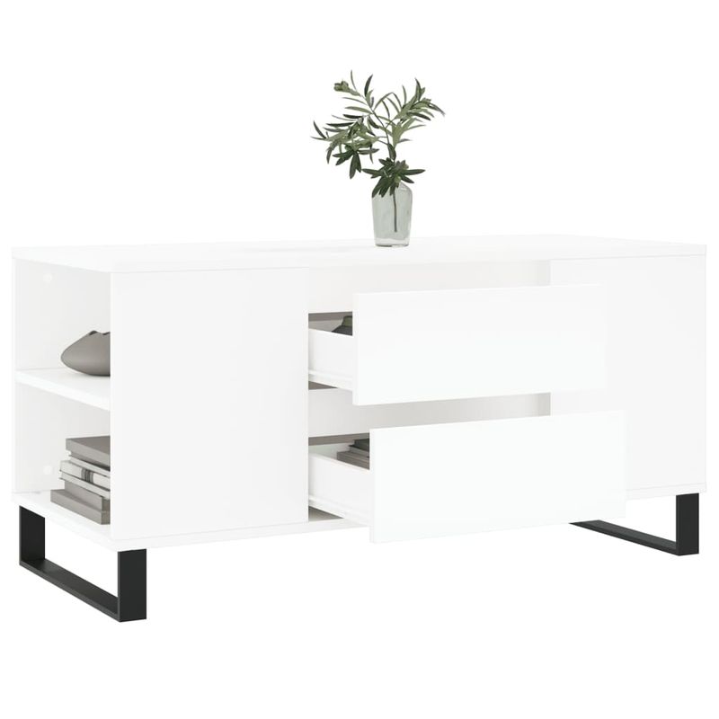 Casa si Gradina - Mobilier - Mese si birouri - Masute de cafea - Masuta de cafea, alb, 102x44,5x50 cm, lemn prelucrat - Infinity.ro