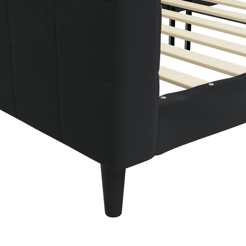Casa si Gradina - Mobilier - Paturi si accesorii - Paturi - Pat de zi, negru, 90x190 cm, catifea - Infinity.ro