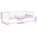 Casa si Gradina - Mobilier - Paturi si accesorii - Paturi - Pat de zi, negru, 90x190 cm, catifea - Infinity.ro