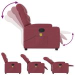Ingrijire personala si Cosmetice - Sanatate si wellness - Articole wellness - Fotolii de masaj - Fotoliu de masaj rabatabil, rosu vin, material textil - Infinity.ro