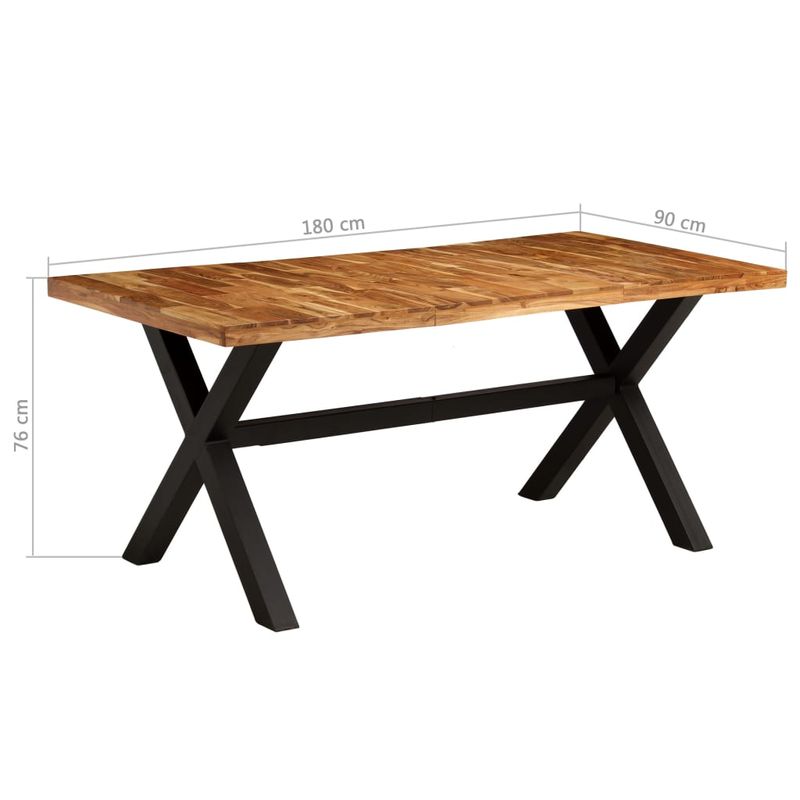 Casa si Gradina - Mobilier - Seturi de mobilier - Seturi mese si scaune - Set de masa 7 piese, lemn masiv de salcam si de mango - Infinity.ro