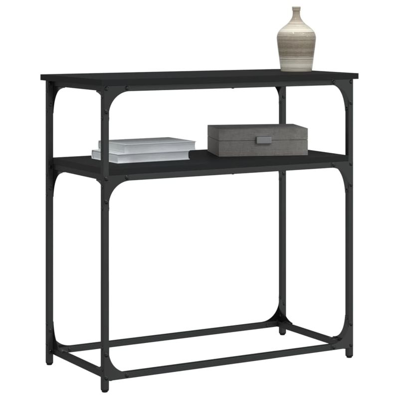 Casa si Gradina - Mobilier - Comode si corpuri - Console - Masa consola, negru, 75x35,5x75 cm, lemn prelucrat - Infinity.ro