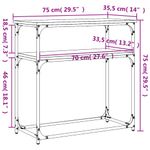 Casa si Gradina - Mobilier - Comode si corpuri - Console - Masa consola, negru, 75x35,5x75 cm, lemn prelucrat - Infinity.ro