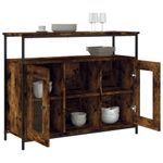 Casa si Gradina - Mobilier - Comode si corpuri - Comode - Servanta, stejar fumuriu, 100x35x80 cm, lemn prelucrat - Infinity.ro