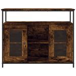 Casa si Gradina - Mobilier - Comode si corpuri - Comode - Servanta, stejar fumuriu, 100x35x80 cm, lemn prelucrat - Infinity.ro