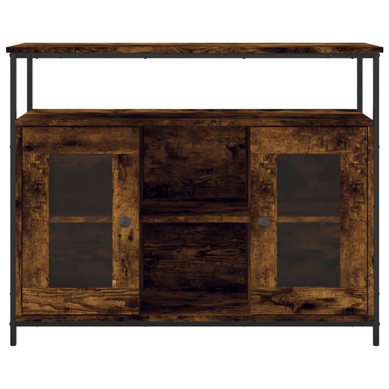 Casa si Gradina - Mobilier - Comode si corpuri - Comode - Servanta, stejar fumuriu, 100x35x80 cm, lemn prelucrat - Infinity.ro