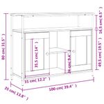 Casa si Gradina - Mobilier - Comode si corpuri - Comode - Servanta, stejar fumuriu, 100x35x80 cm, lemn prelucrat - Infinity.ro