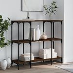 Casa si Gradina - Mobilier - Comode si corpuri - Console - Masuta consola, stejar maro, 102x35x90 cm, lemn prelucrat - Infinity.ro