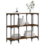 Casa si Gradina - Mobilier - Comode si corpuri - Console - Masuta consola, stejar maro, 102x35x90 cm, lemn prelucrat - Infinity.ro
