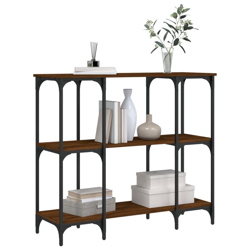 Casa si Gradina - Mobilier - Comode si corpuri - Console - Masuta consola, stejar maro, 102x35x90 cm, lemn prelucrat - Infinity.ro