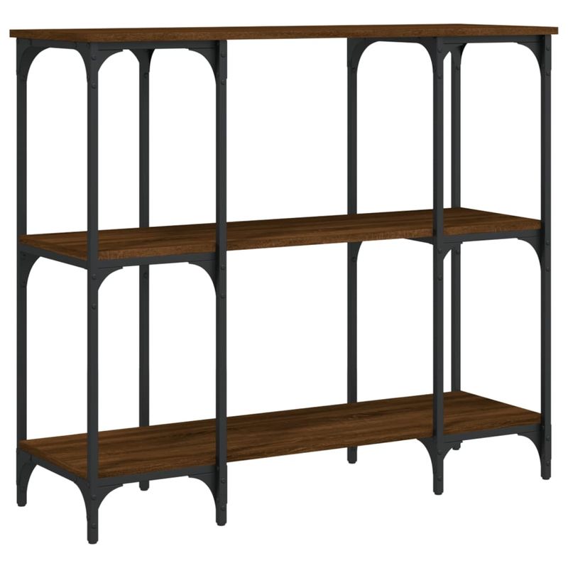 Casa si Gradina - Mobilier - Comode si corpuri - Console - Masuta consola, stejar maro, 102x35x90 cm, lemn prelucrat - Infinity.ro