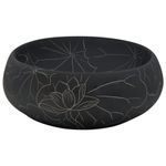 Casa si Gradina - Sanitare - Lavoar baie si accesorii - Lavoare si piedestale - Lavoar de blat, negru, 59x40x15 cm, ceramica, oval - Infinity.ro