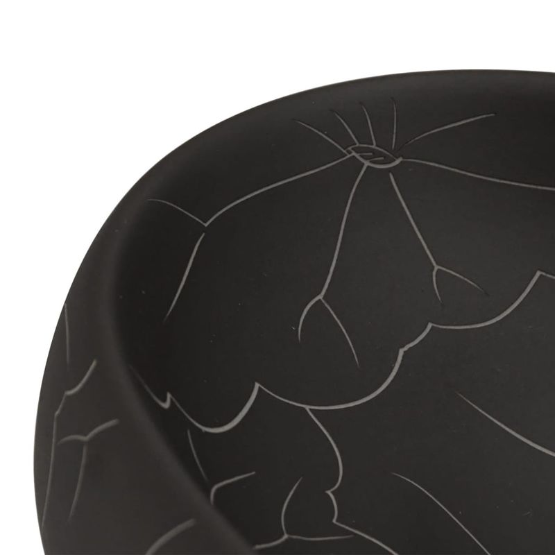 Casa si Gradina - Sanitare - Lavoar baie si accesorii - Lavoare si piedestale - Lavoar de blat, negru, 59x40x15 cm, ceramica, oval - Infinity.ro