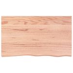 Casa si Gradina - Mobilier - Feronerie si accesorii mobila - Blat de masa maro 100x60x(2-6) cm, lemn masiv stejar tratat, maro deschis - Infinity.ro