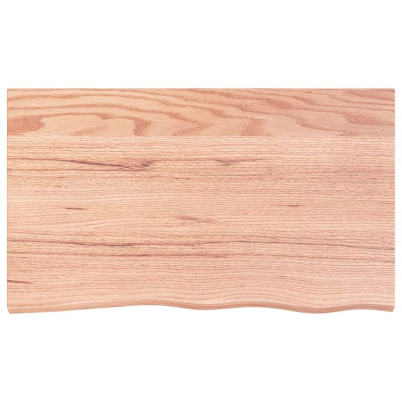 Casa si Gradina - Mobilier - Feronerie si accesorii mobila - Blat de masa maro 100x60x(2-6) cm, lemn masiv stejar tratat, maro deschis - Infinity.ro