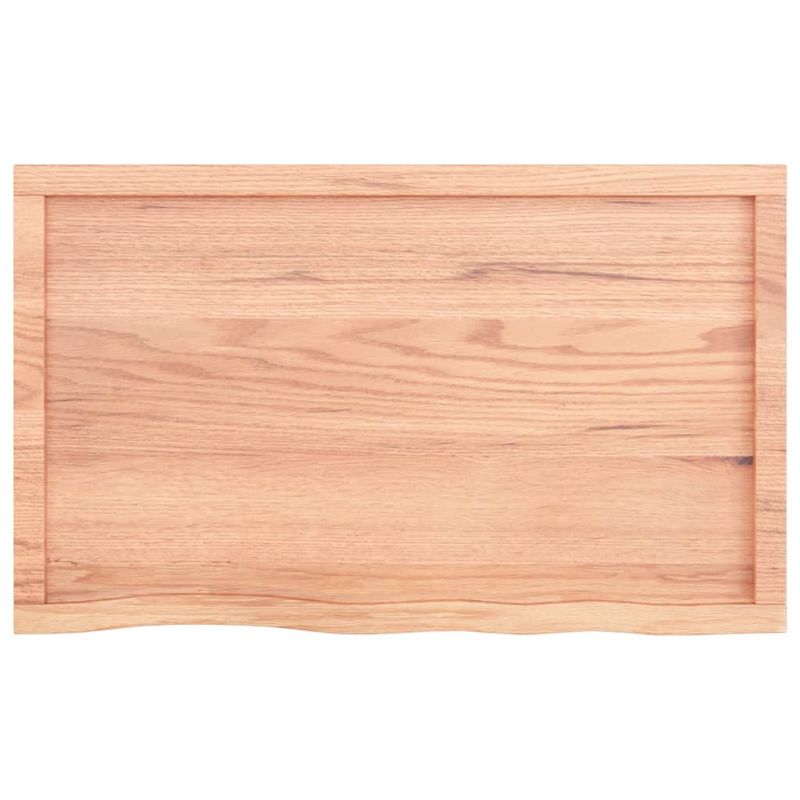 Casa si Gradina - Mobilier - Feronerie si accesorii mobila - Blat de masa maro 100x60x(2-6) cm, lemn masiv stejar tratat, maro deschis - Infinity.ro