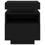 Casa si Gradina - Mobilier - Comode si corpuri - Noptiere - Noptiera cu lumini LED, negru, 40x39x48,5 cm - Infinity.ro