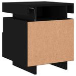 Casa si Gradina - Mobilier - Comode si corpuri - Noptiere - Noptiera cu lumini LED, negru, 40x39x48,5 cm - Infinity.ro