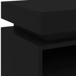 Casa si Gradina - Mobilier - Comode si corpuri - Noptiere - Noptiera cu lumini LED, negru, 40x39x48,5 cm - Infinity.ro