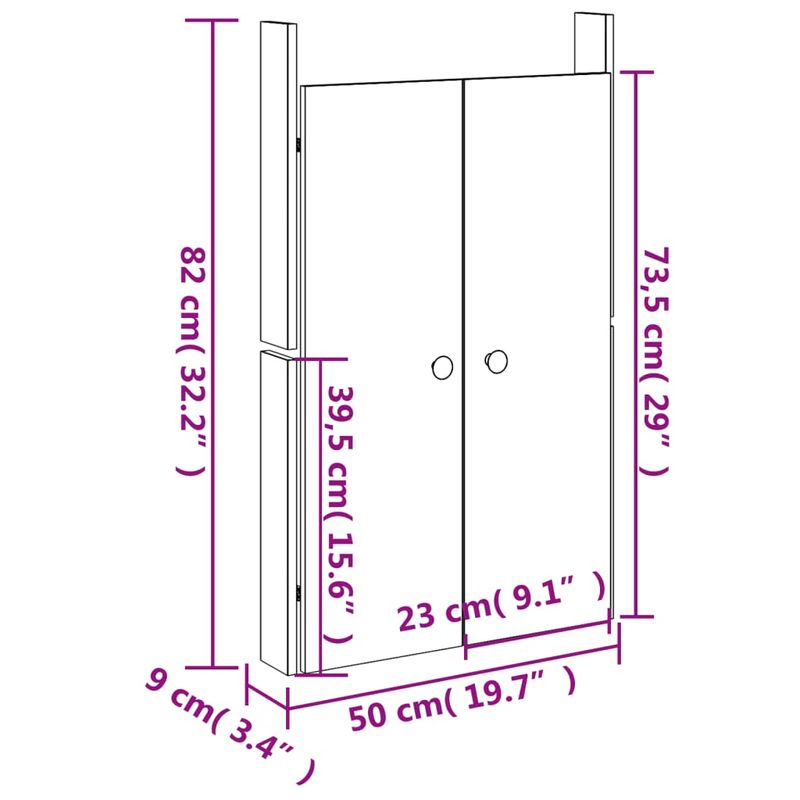 Casa si Gradina - Mobilier - Dulapuri si sifoniere - Dulapuri - Usi de bucatarie de exterior 2 buc., negru, 50x9x82 cm - Infinity.ro