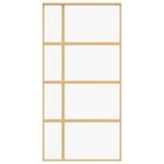 Casa si Gradina - Constructii - Usi interior, exterior si garaj - Usi garaj - Usa glisanta, auriu, 102,5x205 cm, sticla ESG mata si aluminiu - Infinity.ro