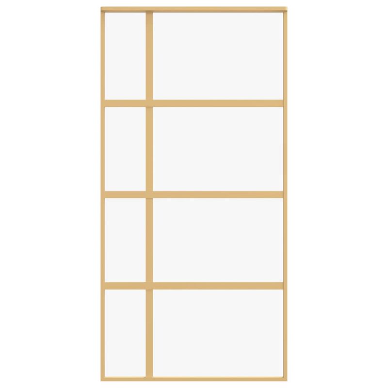 Casa si Gradina - Constructii - Usi interior, exterior si garaj - Usi garaj - Usa glisanta, auriu, 102,5x205 cm, sticla ESG mata si aluminiu - Infinity.ro