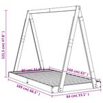 Casa si Gradina - Mobilier - Mobilier copii - Patuturi copii - Cadru de pat pentru copii, 80x160 cm, lemn masiv de pin - Infinity.ro