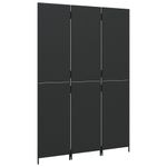 Casa si Gradina - Decoratiuni - Pereti despartitori si paravane - Separator de camera cu 3 panouri, negru, poliratan, model țesătură plină, mărime 147x200 cm - Infinity.ro