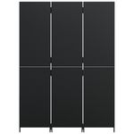 Casa si Gradina - Decoratiuni - Pereti despartitori si paravane - Separator de camera cu 3 panouri, negru, poliratan, model țesătură plină, mărime 147x200 cm - Infinity.ro