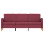 Casa si Gradina - Mobilier - Canapele si coltare - Canapele - Canapea cu 3 locuri, rosu vin, 180 cm, material textil - Infinity.ro