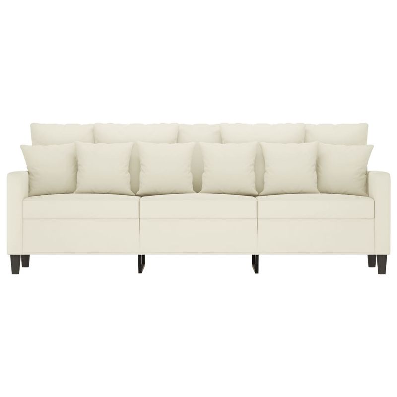 Casa si Gradina - Mobilier - Canapele si coltare - Canapele - Canapea cu 3 locuri, crem, 180 cm, catifea - Infinity.ro