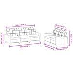 Casa si Gradina - Mobilier - Seturi de mobilier - Seturi living - Set de canapele cu perne, 2 piese, gri, piele ecologica - Infinity.ro