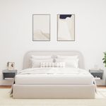 Casa si Gradina - Mobilier - Comode si corpuri - Comode - Noptiere cu lumini LED montate pe perete, 2 buc., gri beton - Infinity.ro