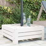 Casa si Gradina - Gradina si terasa - Umbrele si pavilioane - Umbrele - Masca pentru suport de umbrela, alb, lemn masiv de pin - Infinity.ro