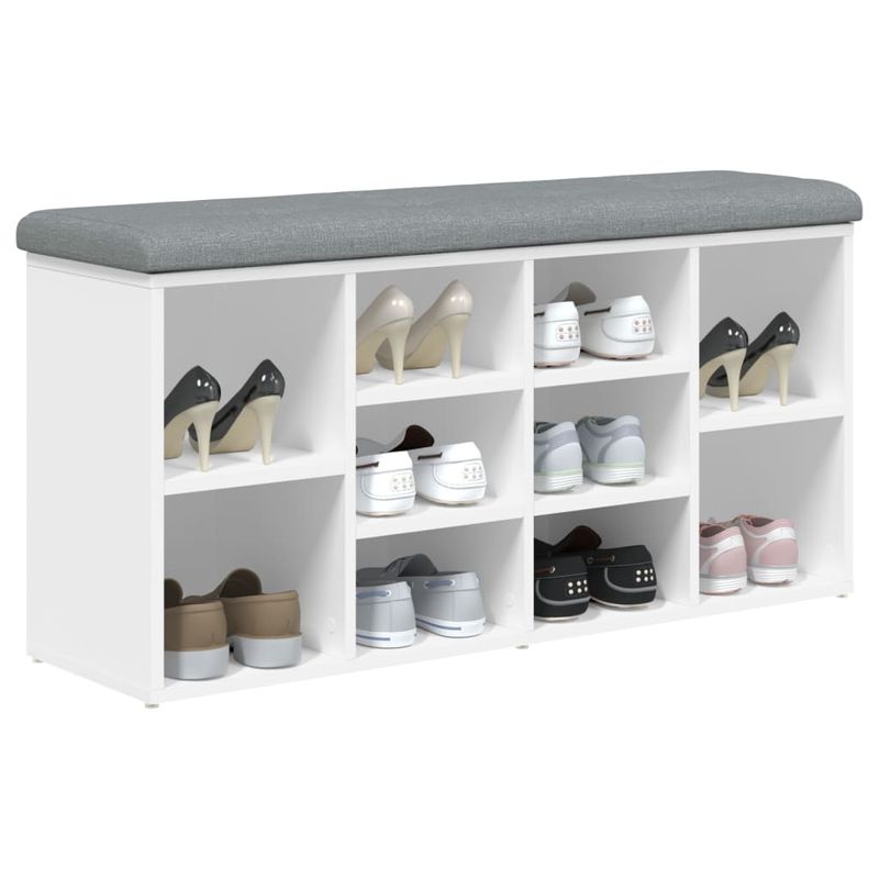 Casa si Gradina - Mobilier - Organizare si depozitare - Bancute - Banca de pantofi, alb, 102x32x50 cm, lemn prelucrat, - Infinity.ro