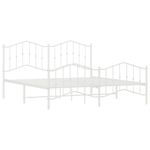 Casa si Gradina - Mobilier - Paturi si accesorii - Paturi - Cadru pat metalic cu tablie de cap/picioare , alb, 160x200 cm - Infinity.ro