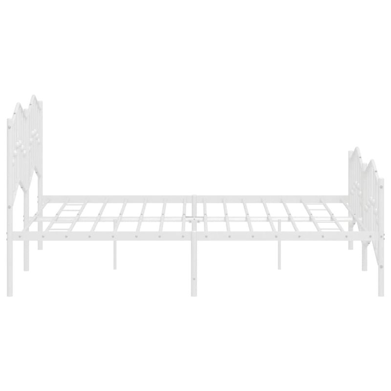 Casa si Gradina - Mobilier - Paturi si accesorii - Paturi - Cadru pat metalic cu tablie de cap/picioare , alb, 160x200 cm - Infinity.ro