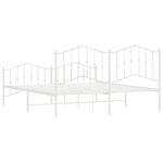 Casa si Gradina - Mobilier - Paturi si accesorii - Paturi - Cadru pat metalic cu tablie de cap/picioare , alb, 160x200 cm - Infinity.ro