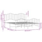 Casa si Gradina - Mobilier - Paturi si accesorii - Paturi - Cadru pat metalic cu tablie de cap/picioare , alb, 160x200 cm - Infinity.ro