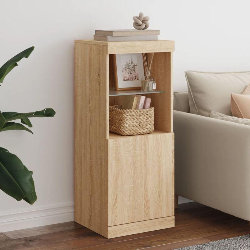 Casa si Gradina - Mobilier - Comode si corpuri - Comode - Servanta cu lumini LED, stejar sonoma, 41x37x100 cm - Infinity.ro