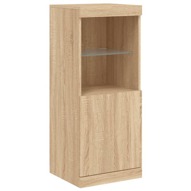 Casa si Gradina - Mobilier - Comode si corpuri - Comode - Servanta cu lumini LED, stejar sonoma, 41x37x100 cm - Infinity.ro
