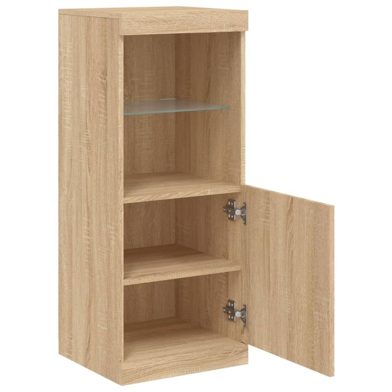 Casa si Gradina - Mobilier - Comode si corpuri - Comode - Servanta cu lumini LED, stejar sonoma, 41x37x100 cm - Infinity.ro