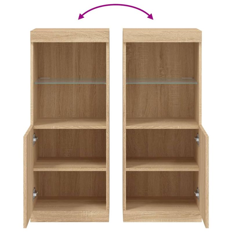 Casa si Gradina - Mobilier - Comode si corpuri - Comode - Servanta cu lumini LED, stejar sonoma, 41x37x100 cm - Infinity.ro